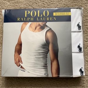 Polo Ralph Lauren Classic Fit Cotton Ribbed Tanks - 3 pack
